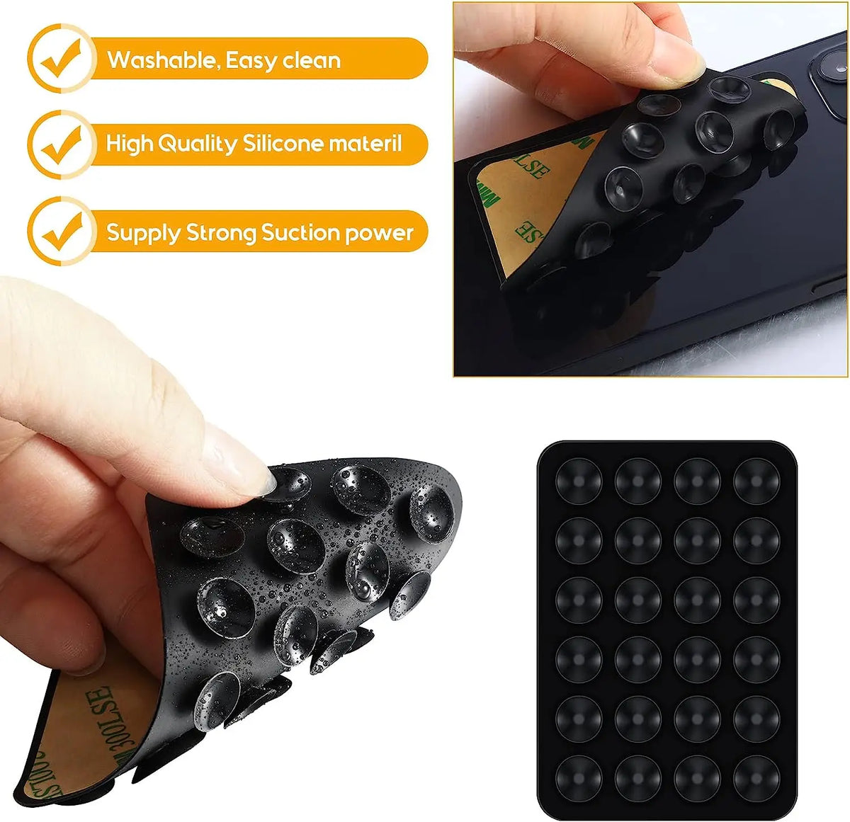Nano Silicone Suction Phone case Mobile Phone Grip Holder to Stick Phone Anywhere