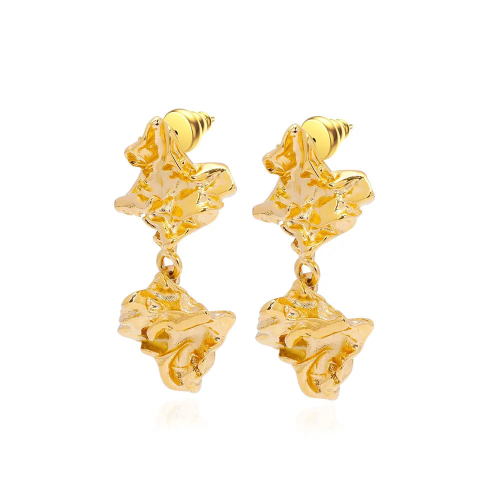 18 Years Professional Jewelry Factory Sculptural Textured Earrings for Women Party Unique Drop Dangle Earrings