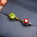 Hot Sale Oversized 925 Sterling Silver Gold Plated Oval Cut Garnet Wedding Engagement Women Party Ring