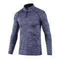 Men's Long Sleeve Top Breathable High Neck Outdoor Running Training Clothes Sports Zipper Tights