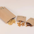 Custom Printed Biodegradable PLA Kraft Paper Bag Zipper Sealing Handle Flat Bottom Packaging for Coffee Shopping Custom Color