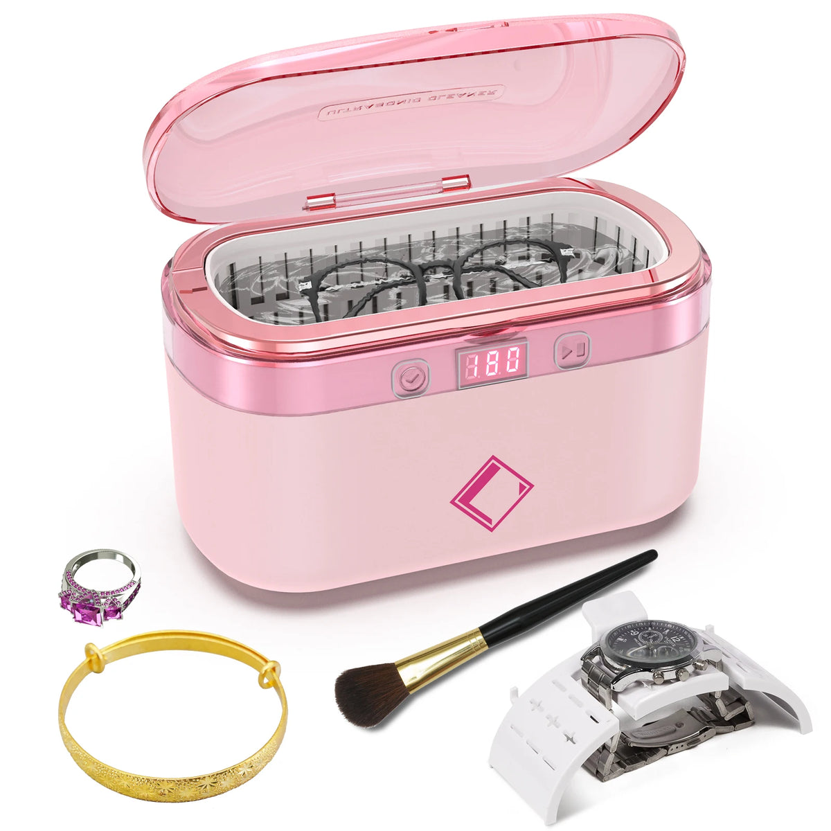 Ultrasonic Cleaner Glasses Ring Mini Ultrasonic Washing Cleaning Machine Household Portable Ultrasonic Jewelry Cleaner