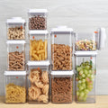 Easy Open Grain Storage Freshness Preservation Plastic Food Container Feature Box and Pop up Design for Lid
