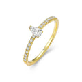 Cubic Zirconia Wedding Jewelry Gold Plated Dainty Engagement Ring 925 Sterling Silver Rings Women