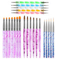 New Design Plastic Handle French Uv Gel Brush Nail Art Liner Brush Nail Art Brush Kit