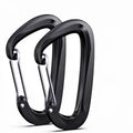 D-Shape 12KN Screw Gate Carabiner 7075 Aluminum Alloy Galvanized Finish for Outdoor Rock Climbing
