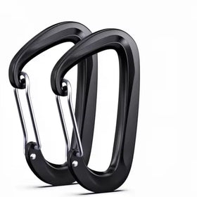 D-Shape 12KN Screw Gate Carabiner 7075 Aluminum Alloy Galvanized Finish for Outdoor Rock Climbing