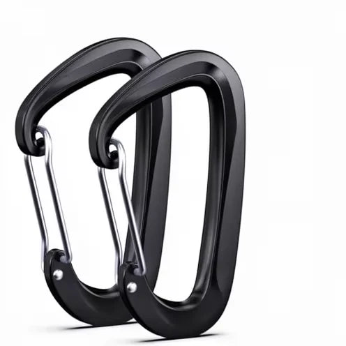 D-Shape 12KN Screw Gate Carabiner 7075 Aluminum Alloy Galvanized Finish for Outdoor Rock Climbing
