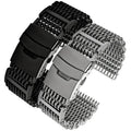 LAIHE Top Seller Luxury Stainless Steel Watch Strap 20mm 22mm 24mm Brushed Buckle Breathable Replacement Cinturino