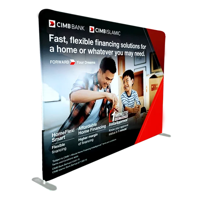 8ft 10ft 20ft Exhibition Backdrop Trade Show Pop up Display Booth Stretch Tension Fabric Display for Trade Show Booth PRINTS