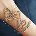 BC1309 Gold Plated Colorful CZ Pave Mom Mother Mama Script Charm Slide Bolo Chain BraceletsMothers Day Gift Jewelry