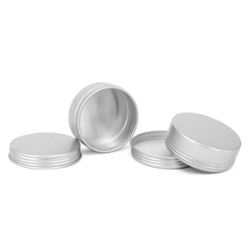 25g Round aluminum lip balm tin Aluminum Jar Empty cream Box Tin Can storage wax aluminum jars large round metal tin