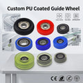 SEMEI Plastic Conveyor Belt Bearing Roller Polyurethane PU60518-6 5x18x6mm Rubber Rollers Pu Pulley Wheel with Bearings