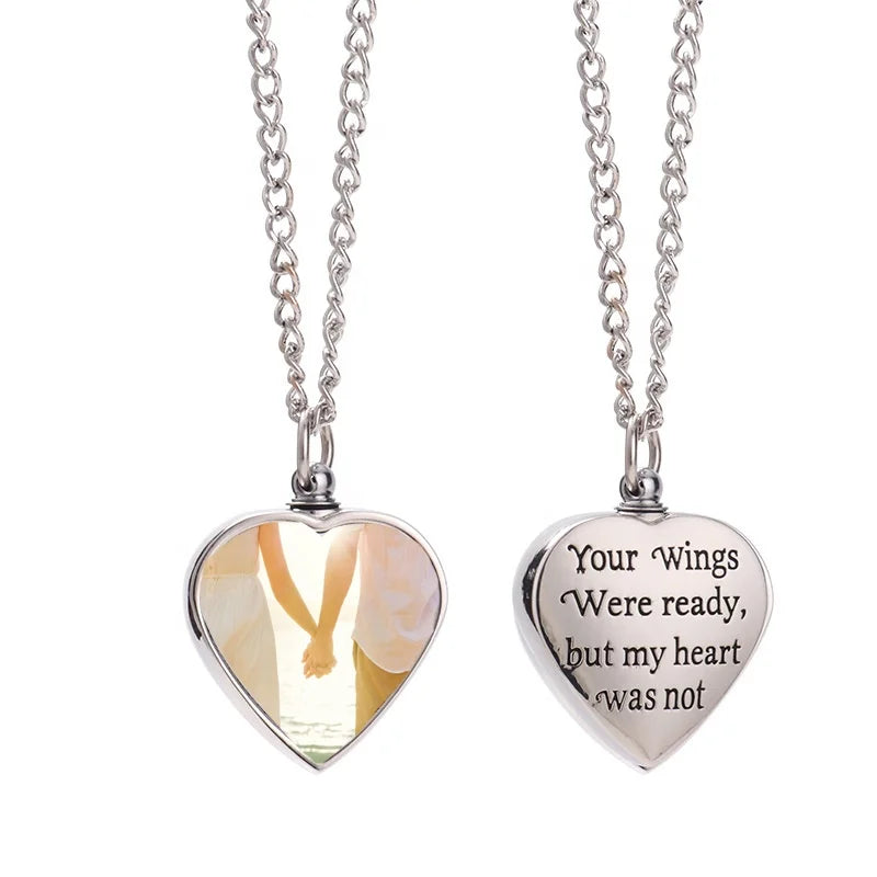 Home Decoration Sublimation Blanks Memorial Ashes Keepsake/Urn Necklace with Filling Tool