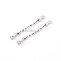 Factory Supply Garment Hardware 4mm Ball Chain with Connector Metal Bead Chain With 76mm Length for Bag Decoration