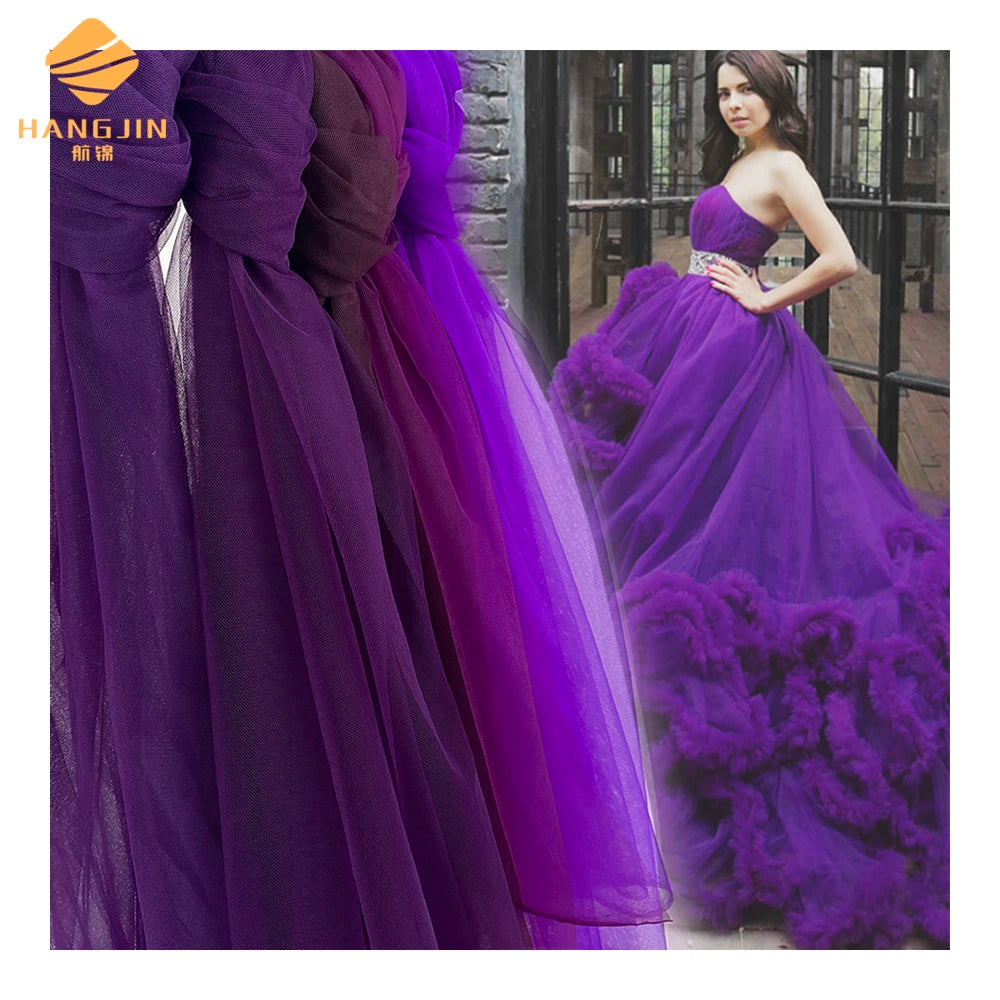 63 Inch 100% Polyester Tulle Fabric Tablecloth DIY Mesh Tulle Net TUTU Dress Tulle Mesh Fabric