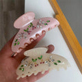 Customized Elegant French Acetate Hair Claws Exquisite Luxury Rhinestone Butterfly Hair Claws Cute Cherry Hair Claw