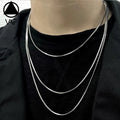 VAF 45cm/50cm/55cm/60cm 2.5MM Snake Chain Herringbone Chain Stainless Steel Necklace for Pendant Chain