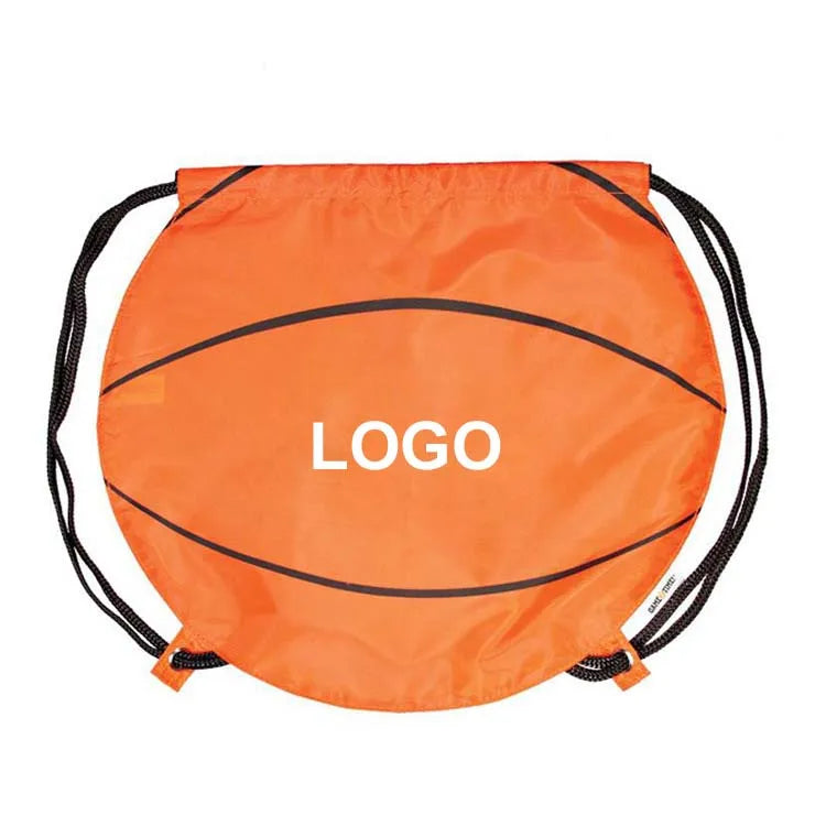 Custom Personalized Waterproof Eco-friendly Polyester Drawstring Sportpacks Gym Fitness Backpack Sports-Football Promotional