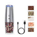 Electric Automatic Mill Pepper and Salt Grinder USB Charging Spice Salt Pepper Grinder With LED Light Adjustable Coarseness Mill