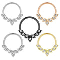 16G Septum Rings Surgical Steel Septum Jewelry Hinged Nose Rings Hoop CZ Horseshoe Cartilage Earrings Hoop Helix Tragus Daith Pi