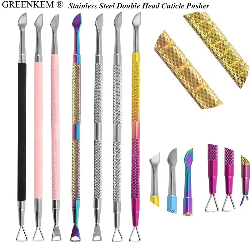 Wholesale Stainless Steel Double Head Pointed Skin Nail Remover Cuticle Pusher