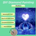 New 30*40cm DIY Dolphin Home Decor Diamond Painting Full Round 5D Acrylic Animal Theme Diamond Painting Wall Decoration