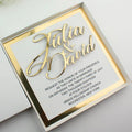 Unique Golden Names Wedding Invitations Hot Foil Personalized Custom 3D Birthday Invitation Cards with Customized Box
