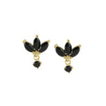 S925 Sterling Silver Horse Eye Diamond Stud Earrings