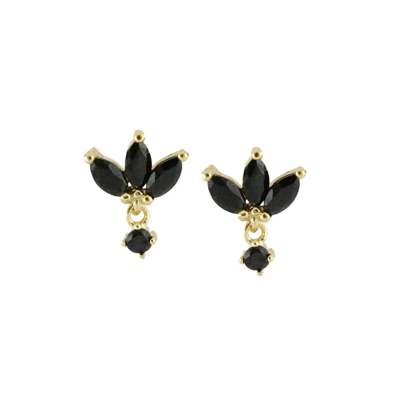 S925 Sterling Silver Horse Eye Diamond Stud Earrings