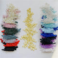 Border Mirror Flowers Handmade Lace Embroidered Applique Patches 100% Polyester for Wedding Dresses Shoes & Bags DIY Accessories