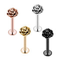 16G 6MM 8MM Stainless Steel Amber Fruit Shape Labret Studs Lip Bars Helix Cartilage Conch Forward Piercing Jewelry Wedding Gift
