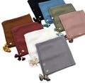 New Solid Pearl Chiffon Flower Pendant Square Scarf Muslim Headband Shawl Hijab