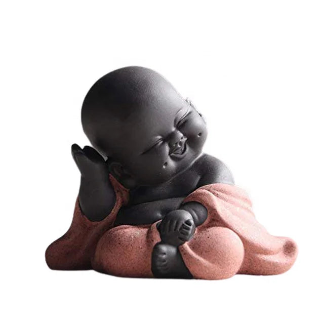Popular Cute Hand Made Ceramic Chinese Monk Figurines for Home Decoration