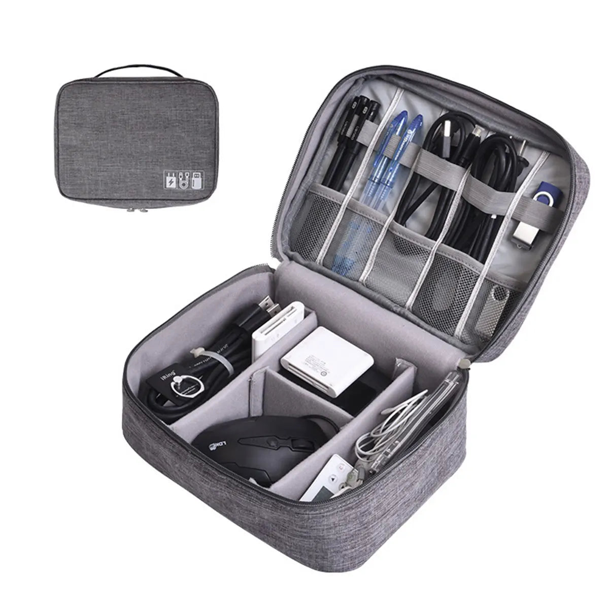 Electronics Accessories Case Waterproof Zipper Portable Cable Organizer Bag Multifunctional Travel Digital Accessories Storage