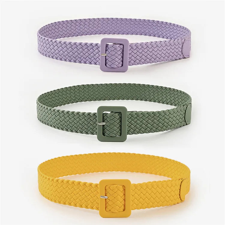 Women Skinny Dress Belt PU Material Waist Belt
