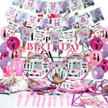 Party Decoration Tableware Set Make up and Spa Theme Birthday Tableware Paper Plate Set Party Supplies