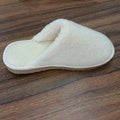 Sample Support Custom Women Sherpa Fleece Mule Home Slipper Basic Style With Stitching TPR Sole