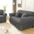 New Fashion All-Inclusive Universal 2 Seater Sofa Cushion Covers Non-Slip Stretch Elastic Seersucker for Home Textile Use
