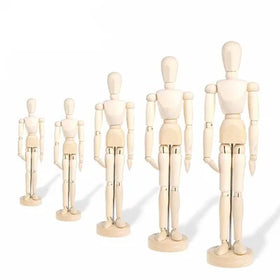 12''4.5''8''5.5''INCH Wooden Art Manikin Puppetry for Home Decoration Drawing Sketching Model Stand