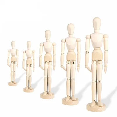 12''4.5''8''5.5''INCH Wooden Art Manikin Puppetry for Home Decoration Drawing Sketching Model Stand
