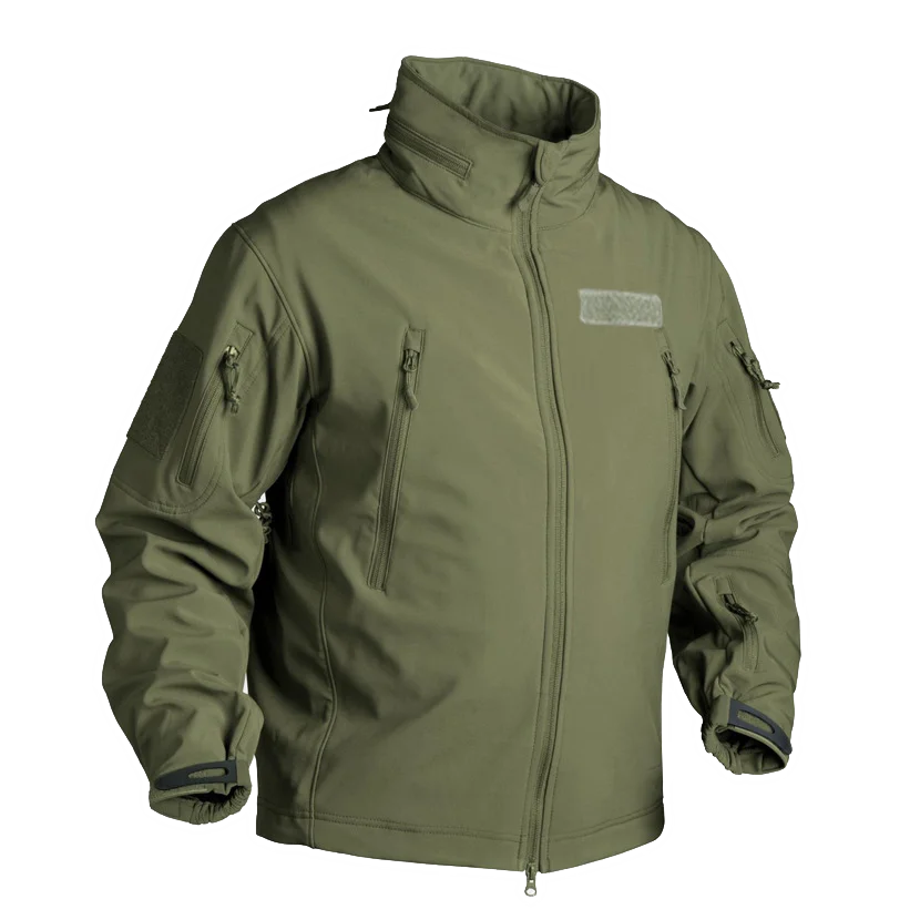 Men's Softshell Sport Outdoor Tactical Jacket Green MC Waterproof Coat Hidden Hoody Coat Sport Uniform Jacket