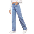 2024 New Straight Leg Jeans High Waist Floor Length Jeans for Women Loose Style Denim Jeans for Women