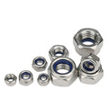Din 985 Stainless Steel 304 Nylon Insert Hex Lock Nut Din985 Nuts