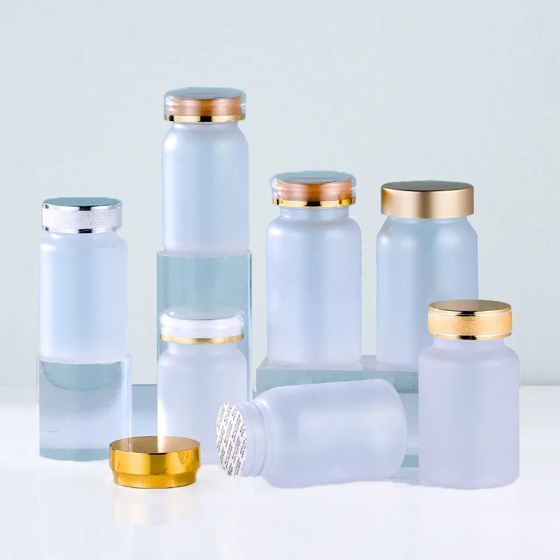 80 ML Vases Vintage Pet Medicine Bottles With Labels Transparent Plastic Medicine Bottles