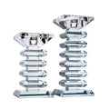2 Sizes Handmade Crystal Candelabra with Square Shape for Home Valentine's Day Decorations Custom UV Printing