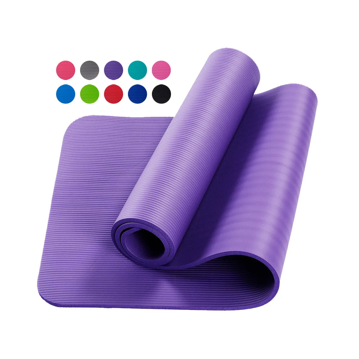 100% High Density NBR Anti-Tear Foam 1/2-inch Extra Thick Exercise Yoga Mat 10mm ThicknessThick Yoga Mat for Beginners