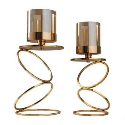 Romantic Wedding Dinner Decor  Hanging Candle Holder Hanging Glass Metal Candlestick