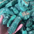 Factory Direct Sales rare Rough Gemstone Natural Precious Mineral Specimens Unheated Green Malachite Raw Stones for Decor