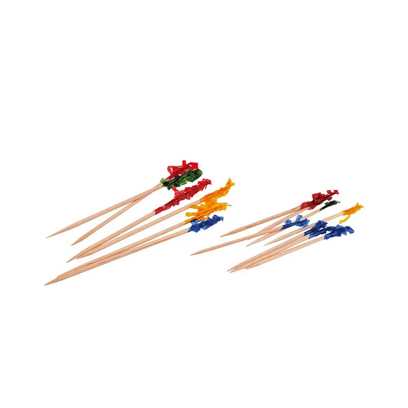 Wooden Frill Picks Assorted Colors wooden Sandwich Toothpicks Frill Picks